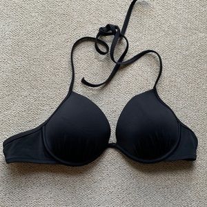 Black bikini swim top 34C